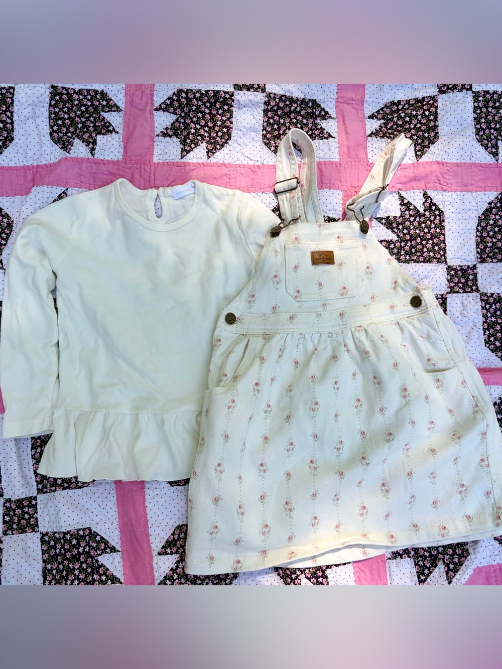 Jamie Kay Bundle overall dress and Pima cotton long sleeve tee